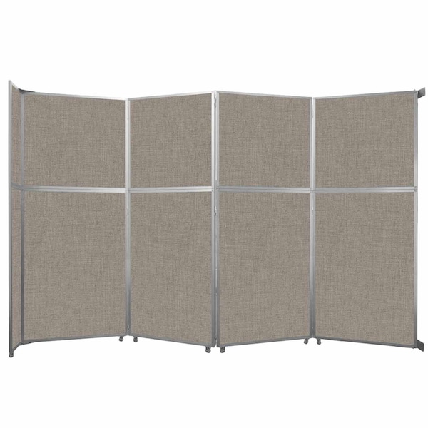 Versare Operable Wall Folding Room Divider 15'7" x 10'3/4" Warm Pebble Fabric 1070252-1 - main
